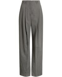 Alberta Ferretti - Wide-Leg Tailored Trousers With Pleats - Lyst