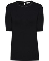 Brunello Cucinelli - Embellished Short-Sleeved T-Shirt - Lyst