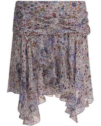 Isabel Marant - Isabel Marant Étoile Patterned Asymmetric Mini Skirt - Lyst
