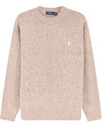 Polo Ralph Lauren - Logo Embroidered Ribbed-Knit Jumper - Lyst