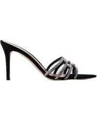 Gianvito Rossi - Crystal-Embellished Suede Sandals - Lyst