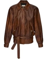 Magda Butrym - Belted Leather Jacket - Lyst