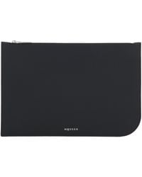 McQueen - Logo Detailed Zipped Clutch Bag - Lyst