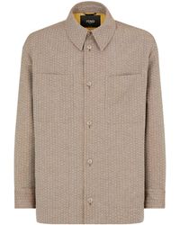 Fendi - Jacquard Go-To Jacket With Stitching - Lyst