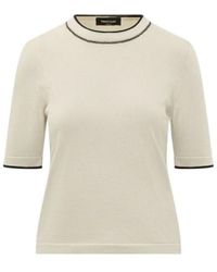 Fabiana Filippi - Contrast-Trim Embellished Knitted Jumper - Lyst