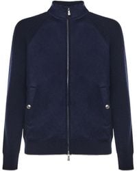 Eleventy - Ribbed-Panels Zip Jacket - Lyst