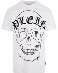 Philipp Plein - Skull Printed Round Neck Ss T-Shirt - Lyst