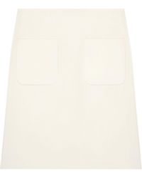 Courreges - Mid Satin Patch-Pocket Skirt - Lyst