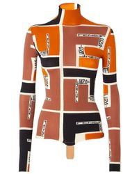 Fendi - Printed High-Neck Top - Lyst
