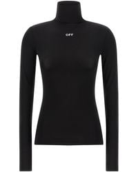 Off-White c/o Virgil Abloh - Off Stamp High-Neck Sweatshirt - Lyst