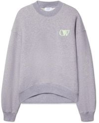 Off-White c/o Virgil Abloh - Logo-Embroidered Sweatshirt - Lyst