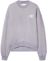 Off-White c/o Virgil Abloh - Logo-Embroidered Sweatshirt - Lyst