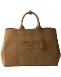 Prada - Jardinière Extra-Large Cotton Canvas Tote Bag - Lyst