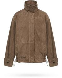 ROTATE BIRGER CHRISTENSEN - Long-Sleeved Leather Jacket - Lyst