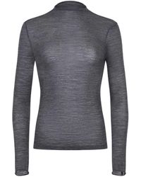 Alysi - Long Sleeve High Neck Top - Lyst