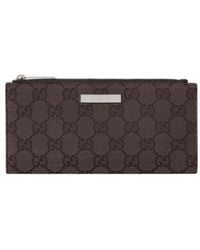 Gucci - Long Wallet With Plaque - Lyst