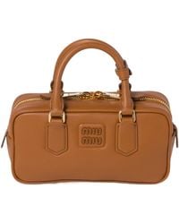 Miu Miu - Arcadie Zipped Tote Bag - Lyst