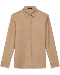 Theory - Smooth Flannel Straight Shirt - Lyst