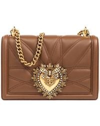 Dolce & Gabbana - Medium Devotion Leather Shoulder Bag - Lyst