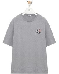 Loewe - Logo-Embroidered Cotton-Jersey T-Shirt - Lyst