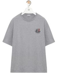 Loewe - Logo-Embroidered Cotton-Jersey T-Shirt - Lyst