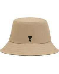 Ami Paris - Logo Embroidered Bucket Hat - Lyst