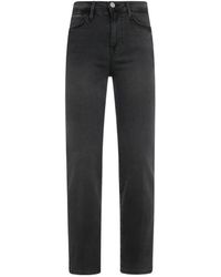 FRAME - Cropped Straight-Leg Jeans - Lyst