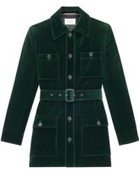 Saint Laurent - Saharienne Velvet Jacket - Lyst
