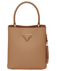 Prada - Small Saffiano Leather Panier Bag - Lyst