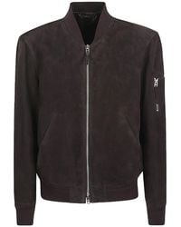 Tom Ford - Suede Leather Bomber Jacket - Lyst