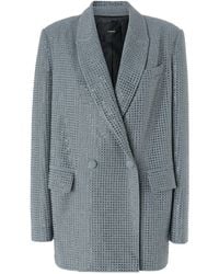 Pinko - Embellished Double-Breasted Oversized Blazer - Lyst
