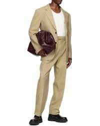 Bottega Veneta - Prince Of Wales Wool Trousers - Lyst
