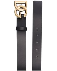 Dolce & Gabbana - Dg Plaque Buckle Belt - Lyst