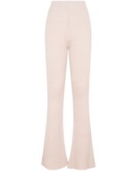 Peserico - Flare Knit Rib Pants - Lyst
