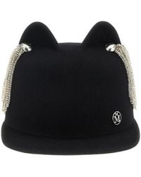 Maison Michel - Crystal-Embellished Jamie Hat - Lyst