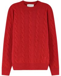 Ami Paris - Ami Cable Knit Crew Neck Knitted Jumper - Lyst