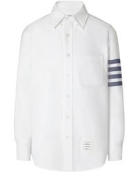 Thom Browne - 4-Bar Oxford Long-Sleeved Shirt - Lyst
