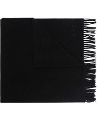 A.P.C. - Logo Embroidered Fringed Scarf - Lyst