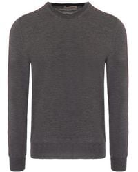 McQueen - Logo Tape Crewneck Jumper - Lyst