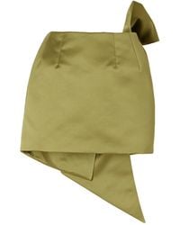 Oscar de la Renta - Satin Draped Mini Skort - Lyst