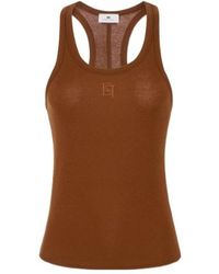 Elisabetta Franchi - Logo Racerback Tank Top - Lyst