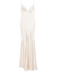 Elisabetta Franchi - Satin Carpet Dress - Lyst