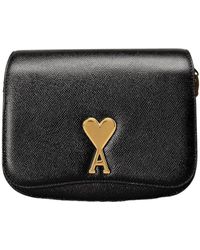 Ami Paris - Ami De Coeur Logo Plaque Shoulder Bag - Lyst