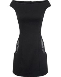 Marine Serre - Boat-Neck Dropped-Shoulders Mini Dress - Lyst