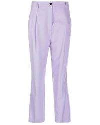 KARL LAGERFELD - Cropped High-Waisted Trousers - Lyst
