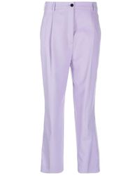 KARL LAGERFELD - Cropped High-Waisted Trousers - Lyst