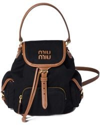 Miu Miu - Logo-Detailed Backpack - Lyst