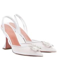 AMINA MUADDI - High Heels With Crystal Embellishments - Lyst