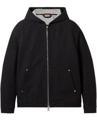 Gucci - Gg Cotton Denim Jacquard Zip Jacket - Lyst