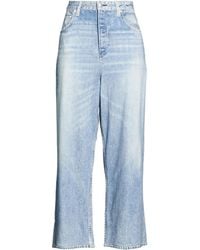Rag & Bone - Light-Wash Wide-Leg Jeans - Lyst